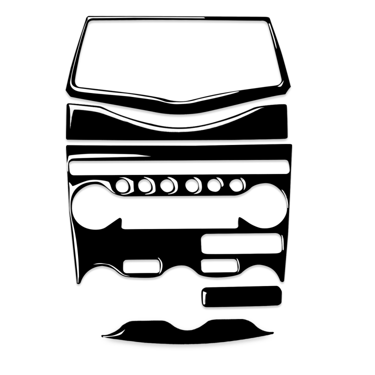 For Nissan 370Z Z34 2009- 5 in 1 Car AC Adjustment Panel Decorative Sticker, Left and Right Drive Universal