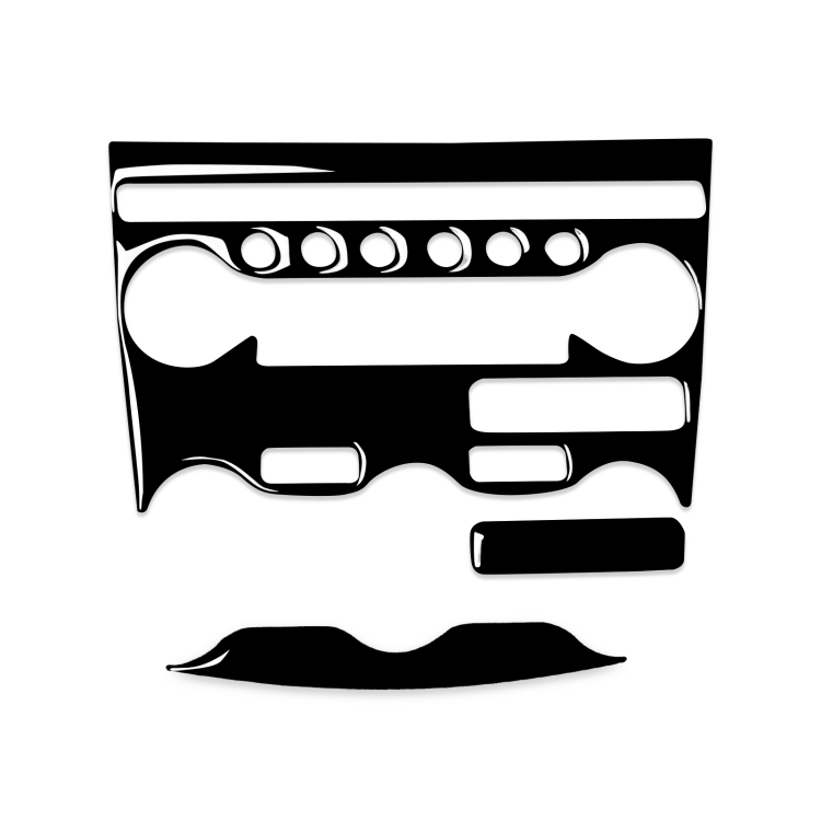 For Nissan 370Z Z34 2009- 3 in 1 Car AC Adjustment Panel Decorative Sticker, Left and Right Drive Universal