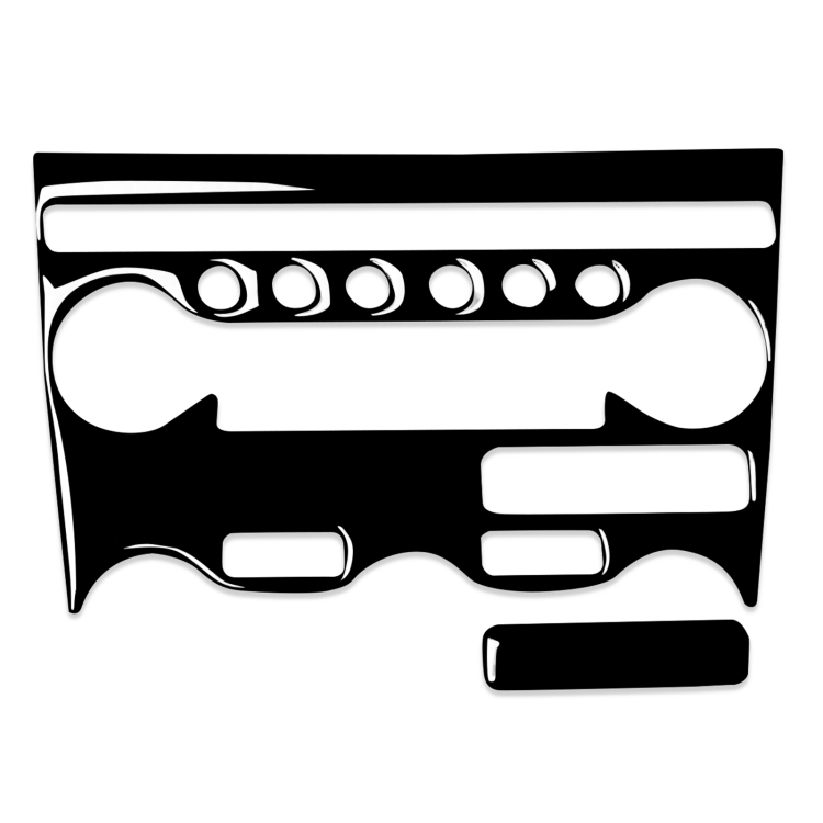 For Nissan 370Z Z34 2009- 2 in 1 Car AC Adjustment Panel Decorative Sticker, Left and Right Drive Universal