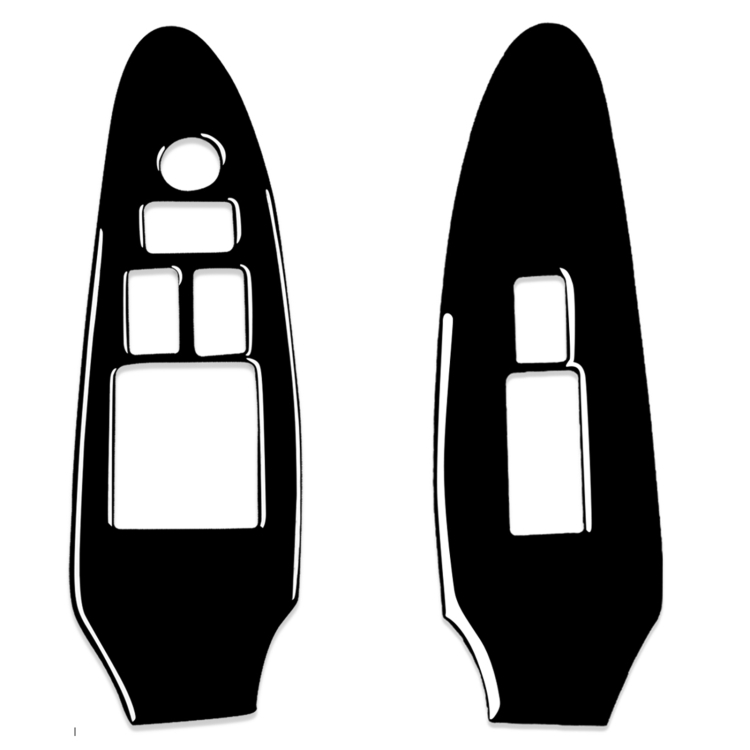 For Nissan 370Z Z34 2009- 2 in 1 Car Window Lift Panel with Hole Decorative Sticker, Left Drive