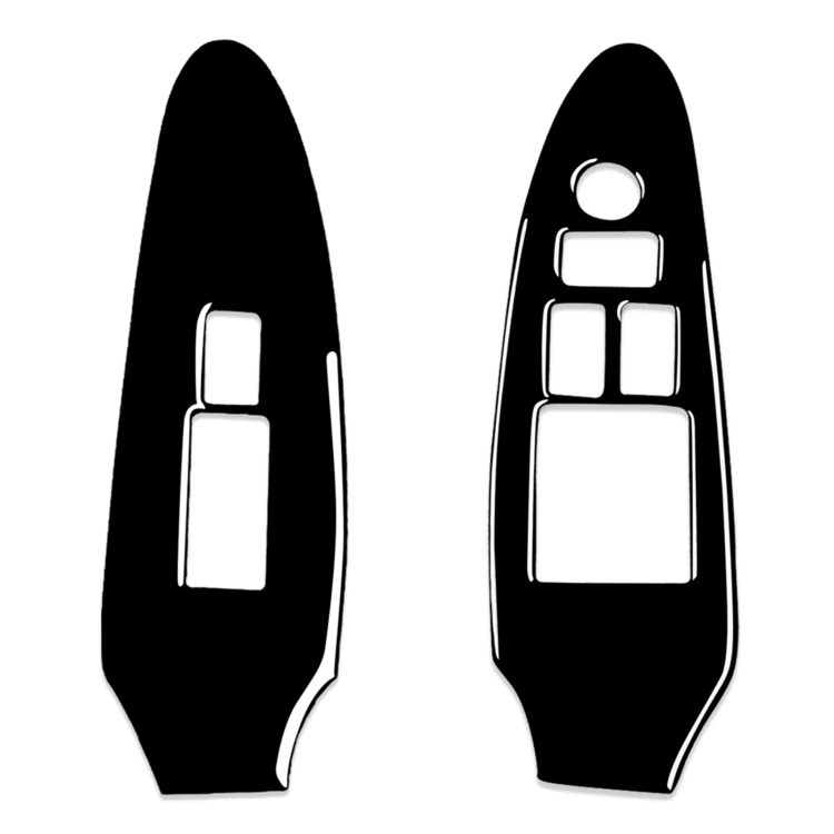 For Nissan 370Z Z34 2009- 2 in 1 Car Window Lift Panel with Hole Decorative Sticker, Right Drive