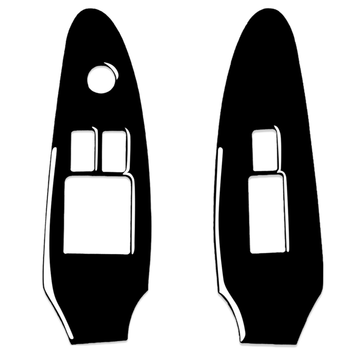 For Nissan 370Z Z34 2009- 2 in 1 Car Window Lift Panel Decorative Sticker, Left Drive