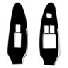For Nissan 370Z Z34 2009- 2 in 1 Car Window Lift Panel Decorative Sticker, Right Drive