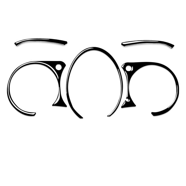 For Nissan 370Z Z34 2009- 5 in 1 Car Speed Dashboard Decorative Sticker, Left and Right Drive Universal