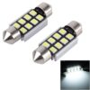 2 PCS 41mm Festoon 3W 300LM White Light 8 LED 3528 SMD Canbus Error-Free Car Reading Lamps,  DC 12