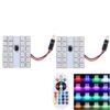2 PCS Colorful 41MM T10 + Bicuspid Port Remote Control Car Dome Lamp LED Reading Light with 24 LED Lights