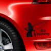 Beauty Go Fishing Styling Reflective Car Sticker, Size: 14cm x 8.5cm