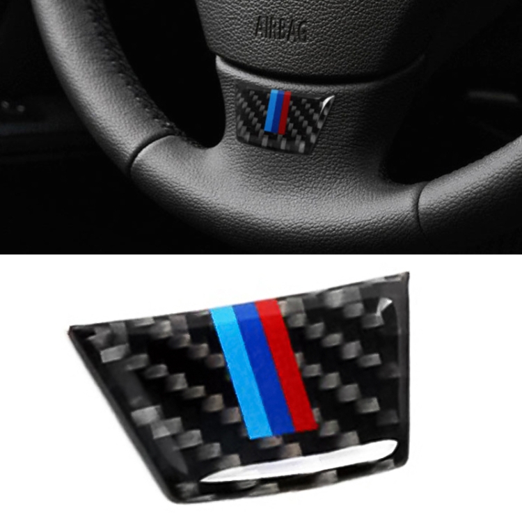 Car Carbon Fiber Steering Wheel Decorative Sticker for BMW E90 / E92