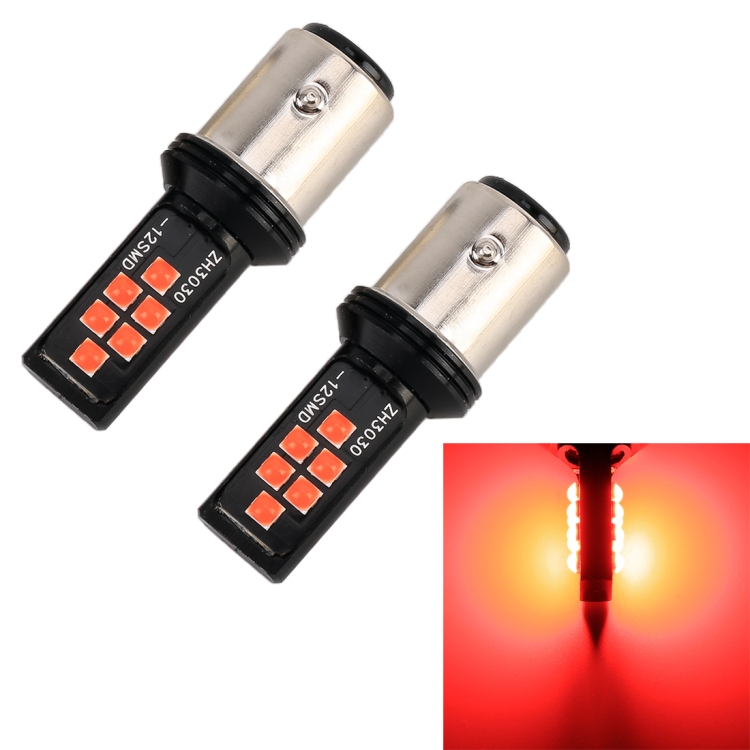 2 PCS 1157 DC9-16V / 3.5W Car Auto Brake Lights 12LEDs SMD-ZH3030 Lamps, with Constant Current
