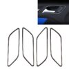 4 PCS Car Carbon Fiber Inner Armrest Decorative Frame for Audi A3 2014-2018