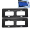 2 PCS Car License Plate Carbon Fiber Bracket Frame Holder Stand Mount(Black)