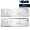 2 PCS Car License Plate Aluminium Alloy Bracket Frame Holder Stand Mount(Silver)