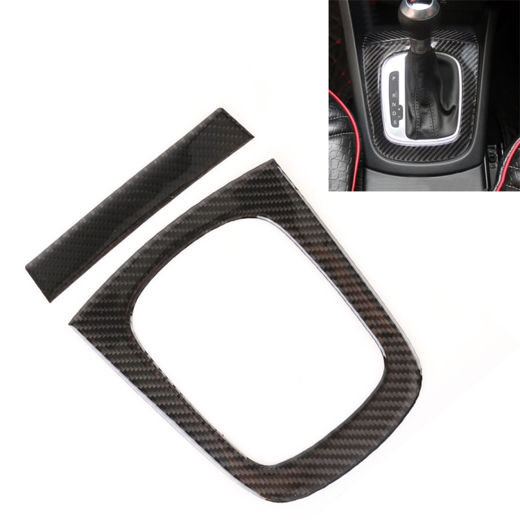 2 PCS Carbon Fibre Car Gear Panel Decorative Sticker for Audi Q3 2013-2018