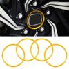 4 PCS Car Metal Wheel Hub Decoration Ring for BMW 5 Series 2018