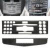 2 PCS Car CD Adjustment Frame Carbon Fiber Decorative Sticker for Mercedes-Benz W204 2007-2010