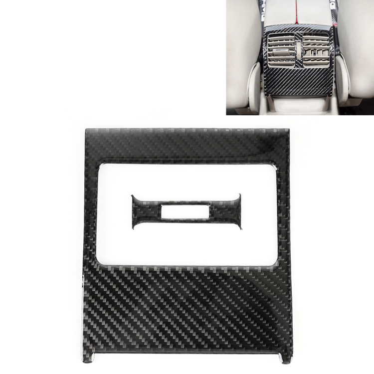 2 PCS Car Rear Air Outlet Frame Carbon Fiber Decorative Sticker for Mercedes-Benz W204 2007-2013