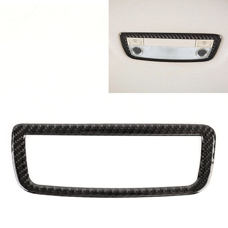 Car Rear Dome Light Panel Carbon Fiber Decorative Sticker for Mercedes-Benz W204 2007-2013