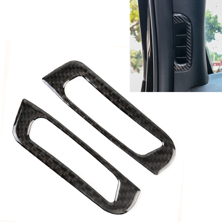 2 PCS Car A Column Air Outlet Carbon Fiber Decorative Sticker for Jeep Grand Cherokee 2011-2018