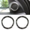 2 PCS Car Rear Horn Carbon Fiber Decorative Sticker for Jeep Grand Cherokee 2014-2017