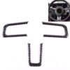 3 PCS Car Steering Wheel Button Decorative Sticker for Ford Mustang 2015-2020