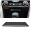 Carbon Fiber Trim Central Control Gears Shift Panel Decorative Sticker for Honda Civic 10th Gen 2016-2019