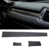 3 in 1 Carbon Fiber Central Control Gears Shift Panel Cover Trim Decals Decorative Sticker for Honda Civic 10th Gen 2016-2019, Left Driving