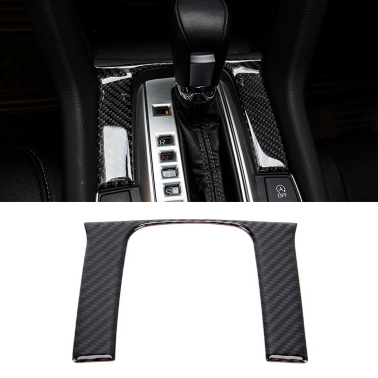 Carbon Fiber 3D DIY Shift Gear Panel Knob Cover Trim Decorative Sticker for Honda Civic 10th Gen 2016-2019