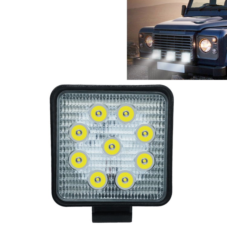 6.7W White Light Square-Shaped Waterproof Car Boat Marine Work Lights Spotlight LED Bulbs, DC 9-30V