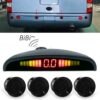 PZ316 Digital LED Crescent Shape Display Rear View Mirror Car Recorder for Truck with 4 Rear Radar