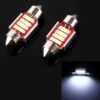 2 PCS 2W 100 LM 6000K 31MM 4 SMD-7020 LEDs Bicuspid Port Decoding Car Dome Lamp LED Reading Light, DC 12V