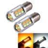 2 PCS 1157/BAY15D 6W 22 SMD-5730-LEDs White + Yellow Light Brake Light Turn Light, DC 12V