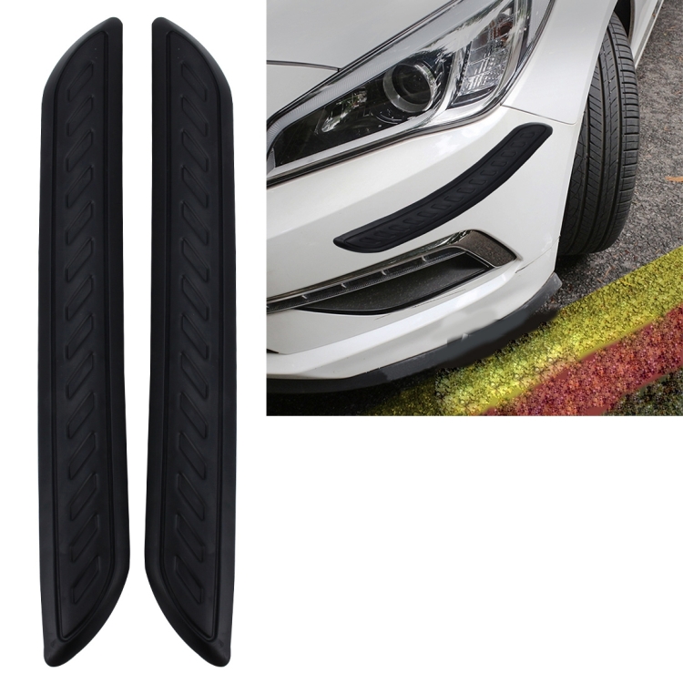 2 PCS Universal Car Auto Rubber Body Bumper Guard Protector Strip Sticker