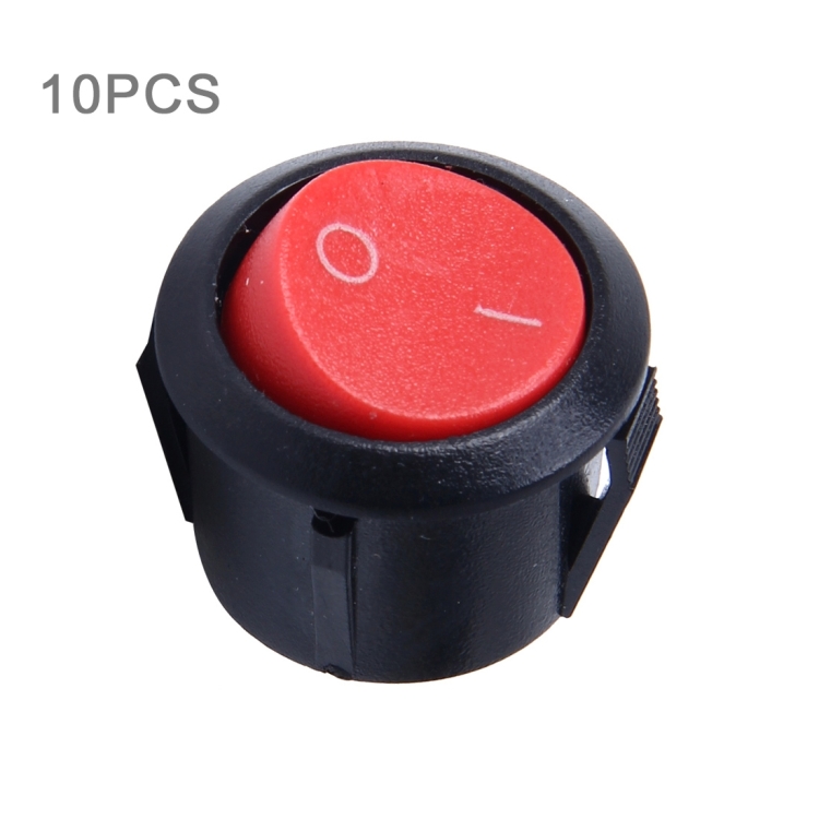10 PCS Car Auto Universal DIY 2 Pin Round Cap OFF- ON Push Button