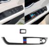 Car Carbon Fiber Window Lift Panel With Folding Key Three Color Decorative Sticker for BMW Z4 2009-2015, Suitable for Left Driving