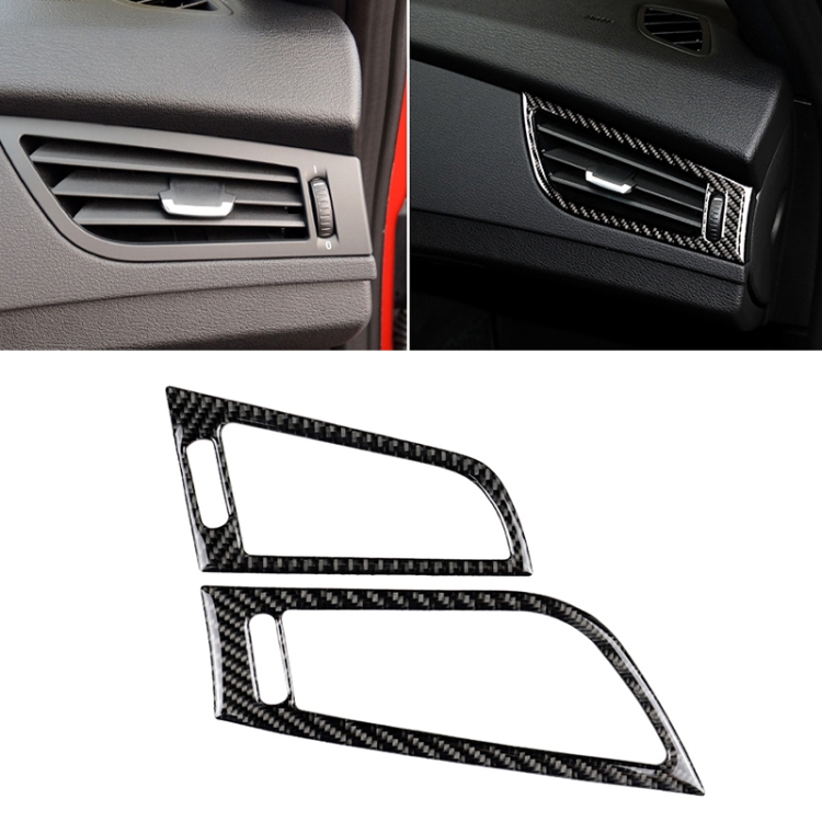 Car Carbon Fiber Side Air Outlet Panel Solid Color Decorative Sticker for BMW Z4 2009-2015, Suitable For Left Driving