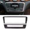 Car Carbon Fiber CD Panel Decorative Sticker for Mercedes-Benz GLA 2015-2018