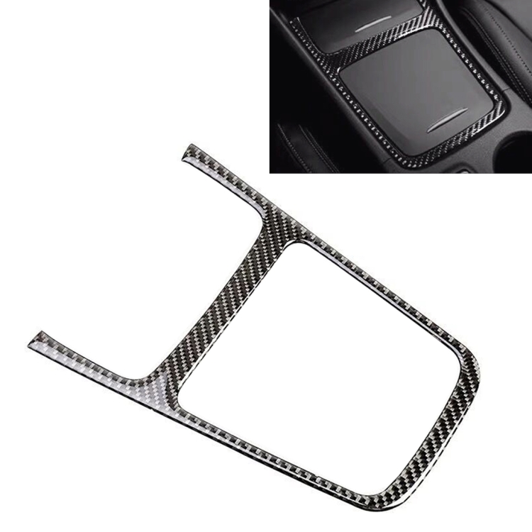 Car Carbon Fiber Central Control Panel Frame Decorative Sticker for Mercedes-Benz GLA 2015-2018