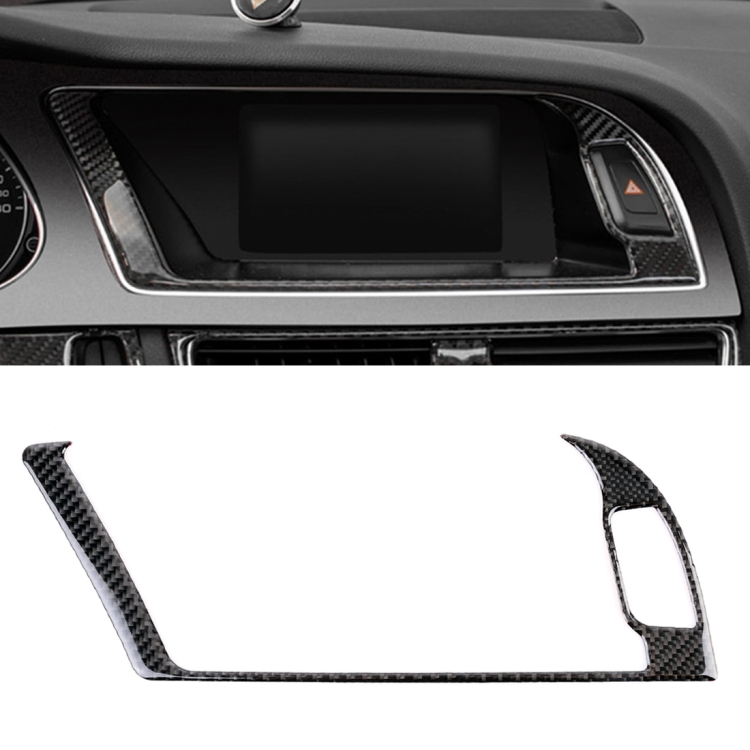 Car Carbon Fiber Navigation Outer Frame Decorative Sticker for Audi A4L / A5 / Q5 2009-2016