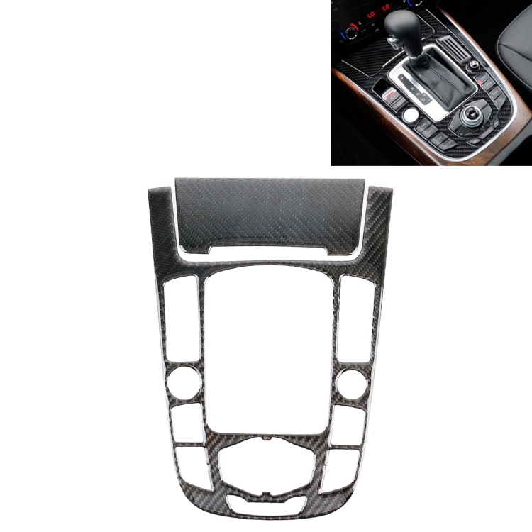 2 PCS Car Carbon Fiber Gear Panel Decorative Sticker for Audi A4L / A5 / Q5 2009-2016