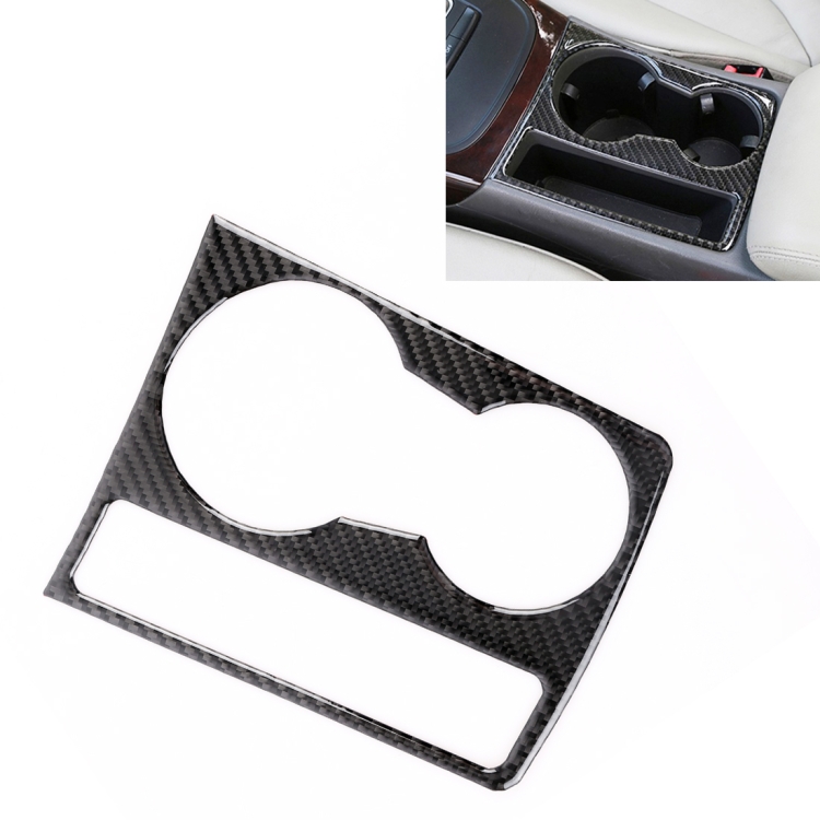 Car Carbon Fiber Water Cup Holder Decorative Sticker for Audi A4L / A5 / Q5 2009-2016