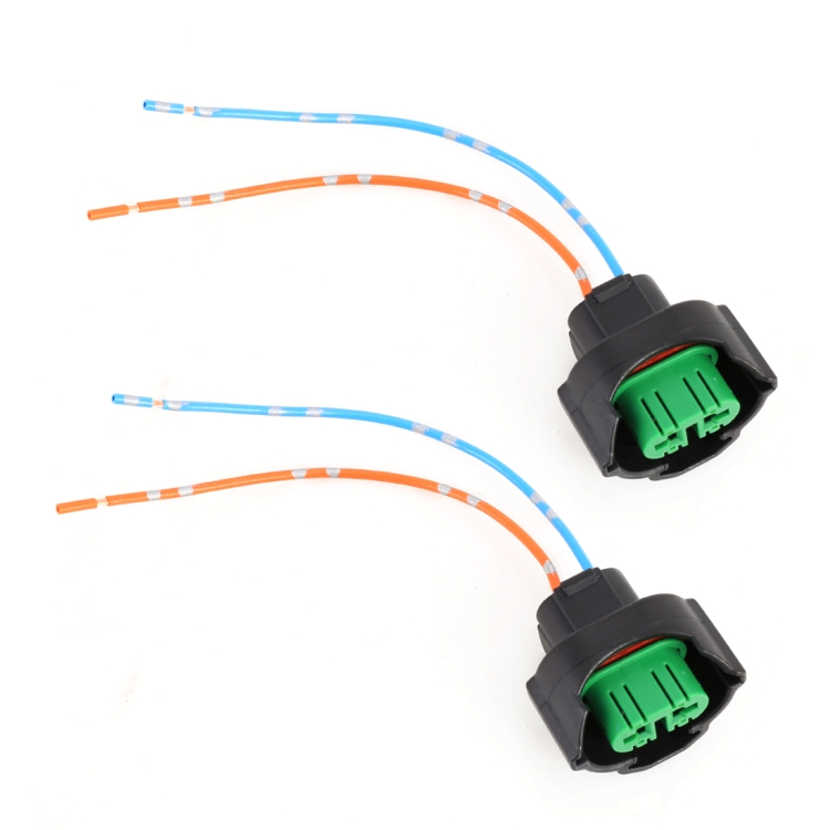 2 PCS Car H8 / H11 Bulb Holder Base Female Socket with Wire