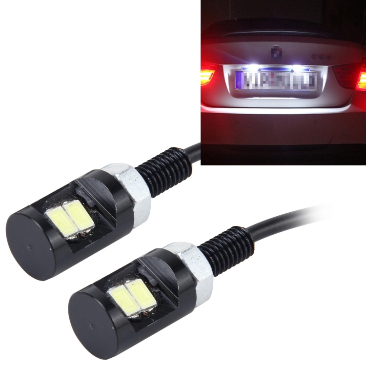 2 PCS 2W 100 LM 6500K Car License Plate Light with 2 SMD-5630 Lamps, DC 12V