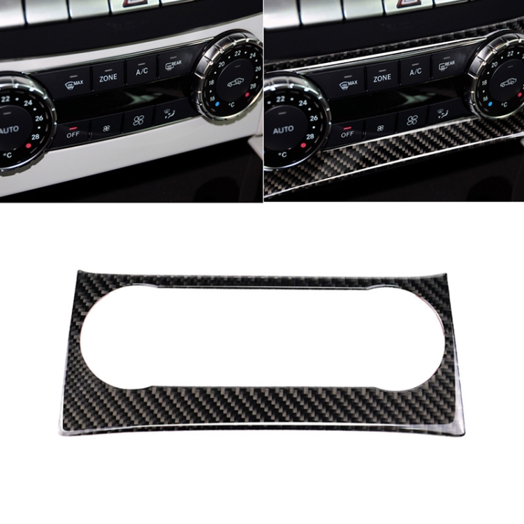 Car Carbon Fiber Air Conditioning Knob Control Panel Decorative Sticker for Mercedes-Benz W204 C Class 2011-2013