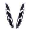 2PCS V-623 JDM Style Plastic Decorative Air Flow Intake Turbo Bonnet Hood Side Vent Cover With Self-adhesive Stick