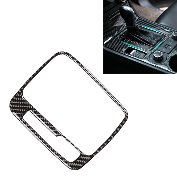 Car Carbon Fiber Gear Position Panel Decorative Sticker for Volkswagen Touareg 2011-2018