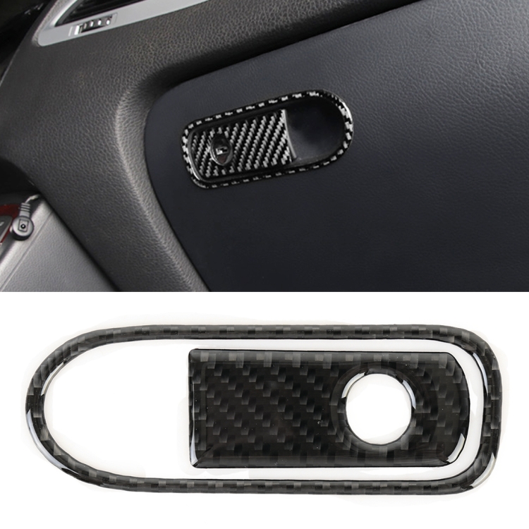 Car Carbon Fiber Front Passenger Seat Armrest Box Switch Decorative Sticker for Volkswagen Touareg 2011-2018