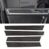 4 PCS Car Carbon Fiber Door Panel Decorative Sticker for Volkswagen Touareg 2011-2018