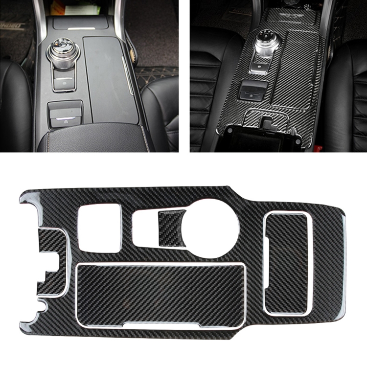5 PCS Car Carbon Fiber Gearshift Panel Decorative Sticker for Ford New Mondeo 2013-2019