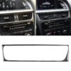 Car Carbon Fiber Air Conditioning Air Outlet Frame Decorative Sticker for Audi A4 B8 2009-2016 / A5 2008-2017 / Q5 2009-2017, Left Drive