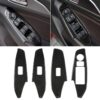 Car Carbon Fiber Right Drive Window Lift Panel Decorative Sticker for Mazda Axela 2014 / 2017-2018